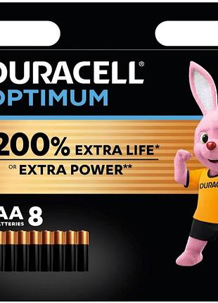 Батарейка duracell optimum lr6/aa 8шт