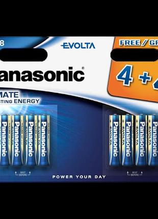 Батарейка panasonic evolta ultimate lr3 aaa, alkaline, 8 штук