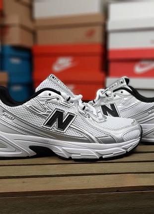Жіночі кросівки new balance 740 білі з чорним / smb