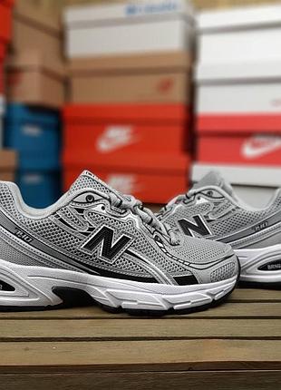 Женские кроссовки new balance 740 свет серые с черным / smb