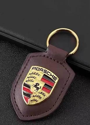 Брелок для ключа porsche 718 boxster,911 carrera,911 gt2, 918, boxster, cayenne, cayman, panamera коричневий