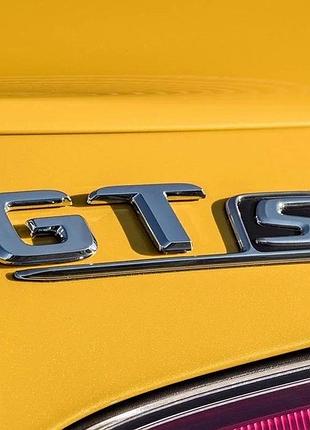 Эмблема шильдик наклейка porsche порше gts хром