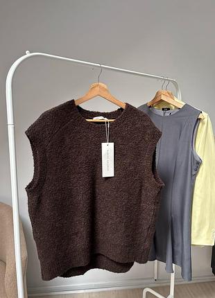 Вовняна жилетка каракуль zara
