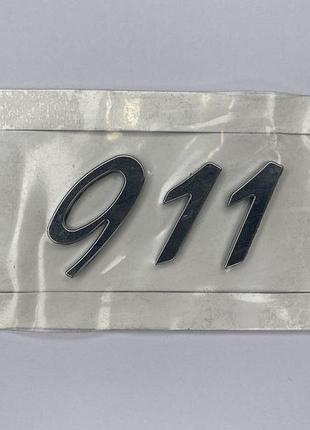 Эмблема шильдик наклейка porsche 911 carrera хром