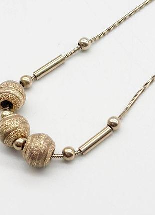 Серебряная цепочка позолоченная, плетение фантазия, размер 40 см x 0,1 см, вес: 5.2 г