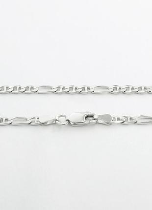 Серебряная цепочка, фигаро гуччи (815р), размер 50 см x 0,3 см, вес: 7.3 г