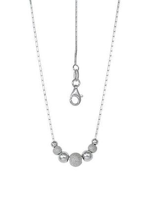 Серебряная цепочка, плетение фантазия, размер 45 см x 0,1 см, вес: 3.5 г
