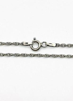 Серебряная цепочка, плетение корд, размер 45 см x 0,15 см, вес: 3.5 г