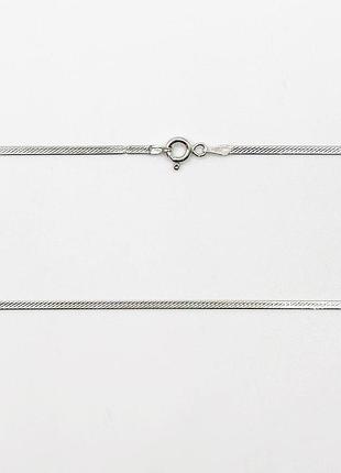 Серебряная цепочка, плетение плоская лента, размер 45 см x 0,3 см, вес: 3.6 г