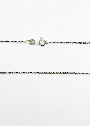 Серебряная цепочка, плетение якорь овальний, размер 45 см x 0,1 см, вес: 1.2 г