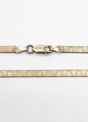 Серебряная цепочка, плетение плоская лента, размер 50 см x 0,3 см, вес: 7.2 г