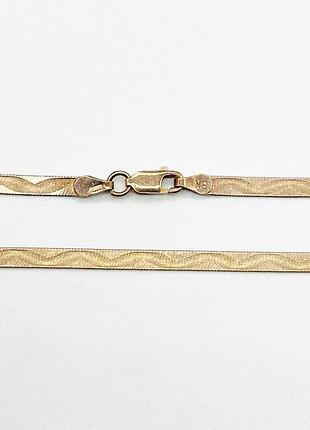 Серебряная цепочка, плетение плоская лента, размер 50 см x 0,3 см, вес: 6.9 г