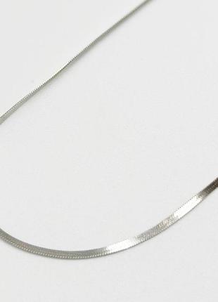 Серебряная цепочка родированная, размер 45 см x 0,15 см, вес: 2.2 г