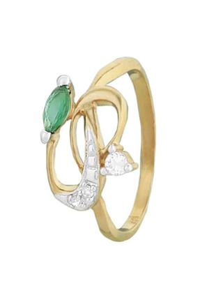 Серебряное кольцо с фианитами, размер 16,0, вес: 1.5 г