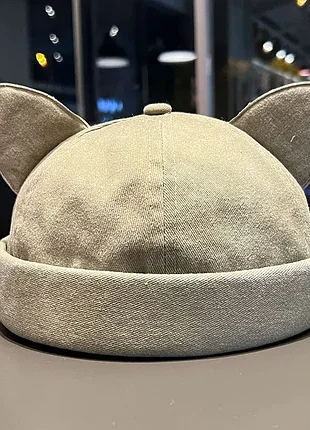 Шапка бини / шапка-докер / docker cap / кепка без козырька / докерка с ушками