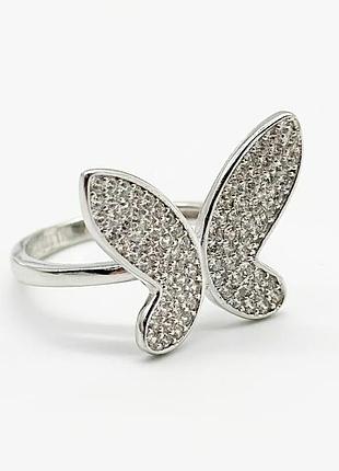 Серебряное кольцо с фианитами, размер 16,5, вес: 3.5 г