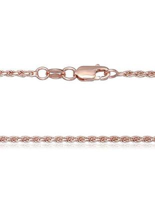 Серебряная цепочка в позолоте, жгут (802б), размер 40 см x 0,1 см, вес: 3.9 г