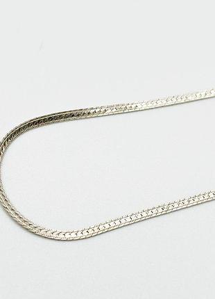 Серебряная цепочка, размер 50 см x 0,25 см, вес: 3.7 г