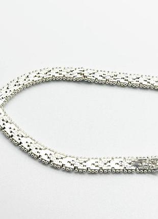 Серебряная цепочка, плетение плоская лента, размер 50 см x 0,5 см, вес: 29.9 г