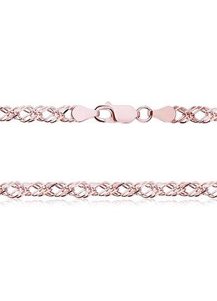 Серебряная цепочка, плетение тройной ромб, размер 55 см x 0,5 см, вес: 12.1 г