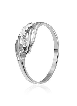 Серебряное кольцо, размер 15,0, вес: 0.8 г