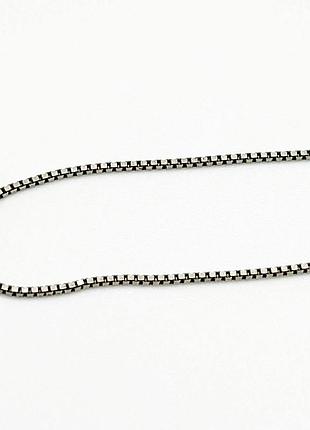Серебряная цепочка, плетение венеция, размер 40 см x 0,1 см, вес: 2.2 г