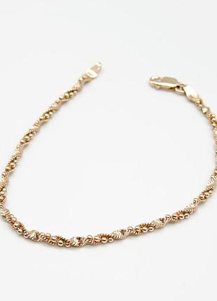 Серебряный браслет, размер 19 см x 0,25 см, вес: 3.4 г