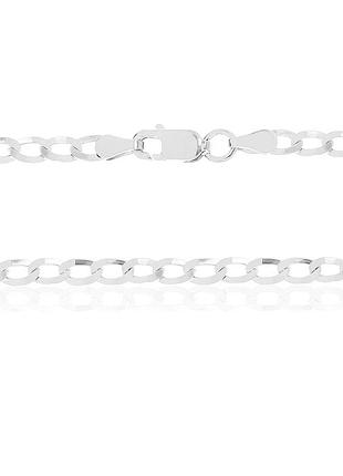 Серебряная цепочка, гурмет (панцирь) длинный (145), размер 50 см x 0,35 см, вес: 7.3 г