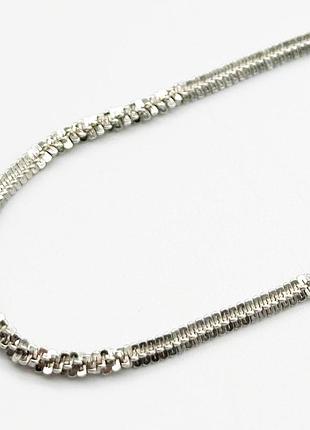 Серебряная цепочка родированная, размер 50 см x 0,3 см, вес: 9.5 г