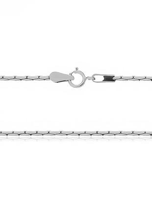 Серебряная цепочка, бостон (кардано) (829р), размер 40 см x 0,1 см, вес: 3.2 г
