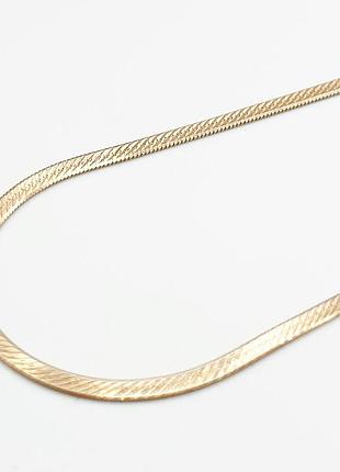 Серебряная цепочка, плетение плоская лента, размер 45 см x 0,3 см, вес: 3.5 г