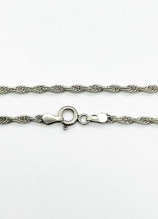 Серебряная цепочка, плетение корд, размер 55 см x 0,2 см, вес: 6.5 г