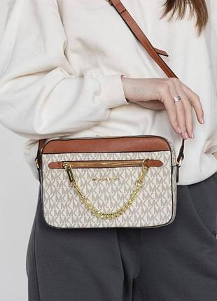 Сумка премиум michael kors jet set charm small logo crossboda