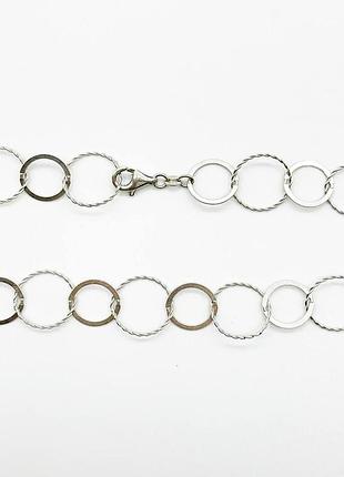 Серебряная цепочка, размер 50 см x 1,2 см, вес: 11.4 г