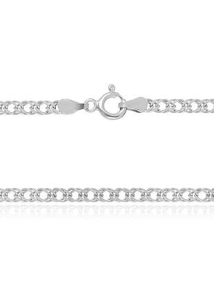 Серебряная цепочка, двойной ромб (рембо) (811), размер 55 см x 0,45 см, вес: 17.3 г