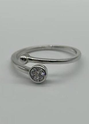 Срібна каблучка зі вставкою swarovski zirconia, розмір 16,5, вага: 1.8 г