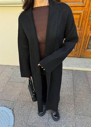 Жіночий кардиган трендовий, довгий кардиган бежевий, коричневий кардиган, чорний кардиган довгий, трендовий кардиган оверсайз, оверсайз кардиган