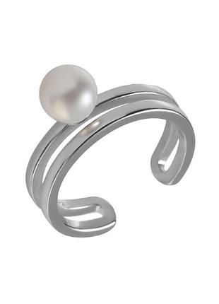 Серебряное кольцо со вставкой sea shell pearl, размер 16,5, вес: 2.7 г