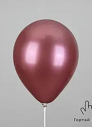 Воздушные шары 12" | mirror pink, хром розовый, хром рожевий