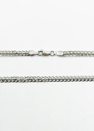 Серебряная цепочка, плетение зара, размер 45 см x 0,5 см, вес: 12.3 г