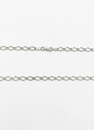Серебряная цепочка родированная, размер 50 см x 0,45 см, вес: 8.2 г