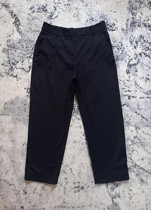 Брендові чорні прямі класичні штани штани з високою талією h&amp;m, 16 розмір.