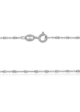 Серебряная цепочка, якорь+декор (859р), размер 45 см x 0,1 см, вес: 2.7 г