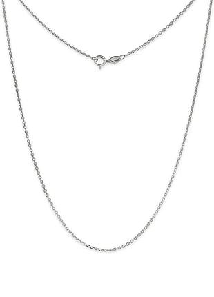 Серебряная цепочка, плетение якорь, размер 38 см x 0,11 см, вес: 1.9 г