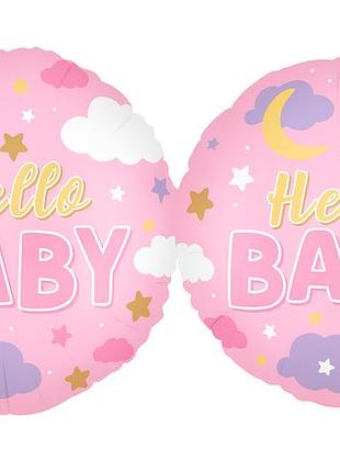 Круг 18" hello baby – розовый