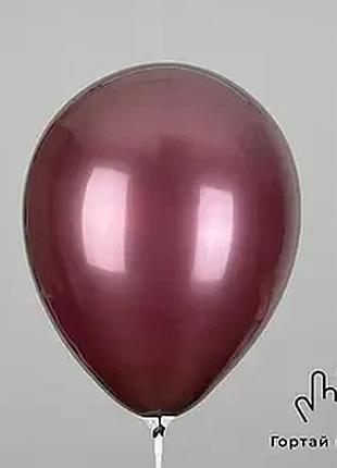 Воздушные шары 12"| mirror burgundy, бургунди, хром бургунді