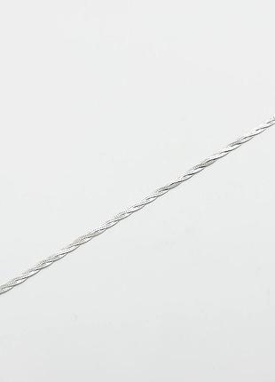 Серебряный браслет, плетение коса, размер 19 см x 0,3 см, вес: 2.5 г
