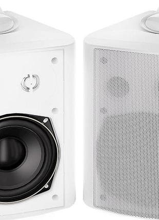 Всепогодная акустика hos-401 пара настенные колонки 4 дюйма 70w уличная влагозащищенная аудиосистема для кафе террас беседок белая