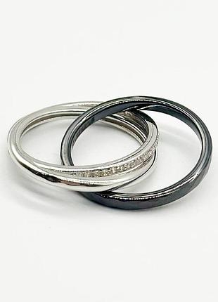 Серебряное кольцо, размер 15,0, вес: 3.3 г