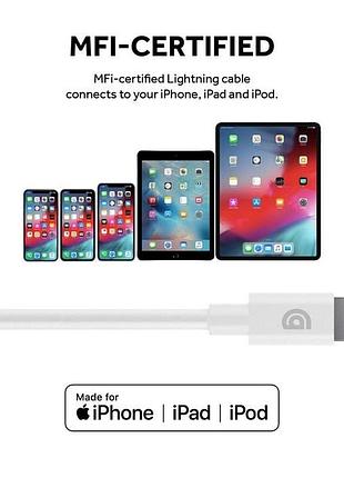 Кабель griffin white type-c/lightning 1.2m 5